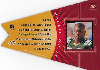 1998 Playoff Contenders - Pennants Red Felt #39 Reggie White Back