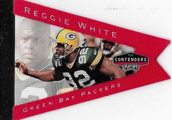 1998 Playoff Contenders - Pennants Red Felt #39 Reggie White Front