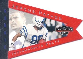 1998 Playoff Contenders - Pennants Red Felt #43 Jerome Pathon Front