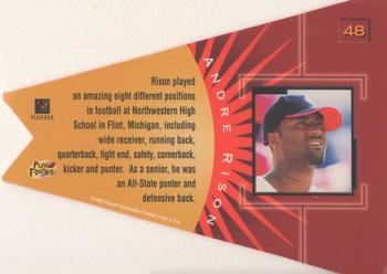 1998 Playoff Contenders - Pennants Red Felt #48 Andre Rison Back