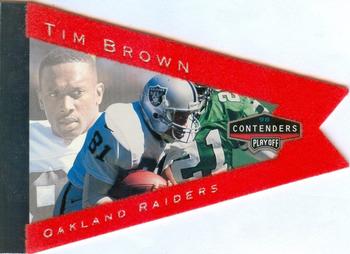 1998 Playoff Contenders - Pennants Red Felt #67 Tim Brown Front