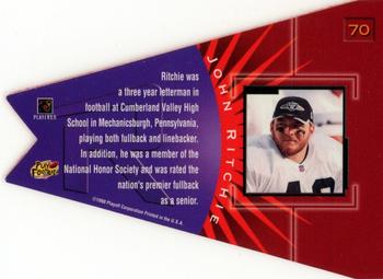 1998 Playoff Contenders - Pennants Red Felt #70 Jon Ritchie Back