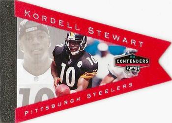 1998 Playoff Contenders - Pennants Red Felt #76 Kordell Stewart Front