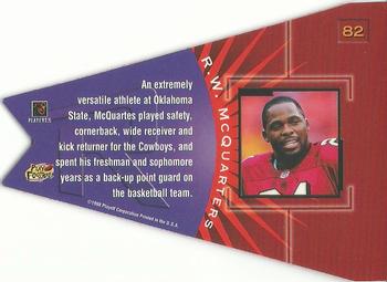 1998 Playoff Contenders - Pennants Red Felt #82 R.W. McQuarters Back