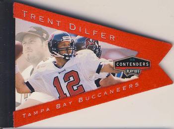 1998 Playoff Contenders - Pennants Red Felt #93 Trent Dilfer Front