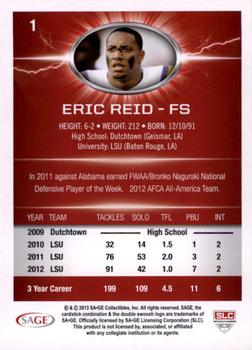 2013 SAGE HIT #1 Eric Reid Back
