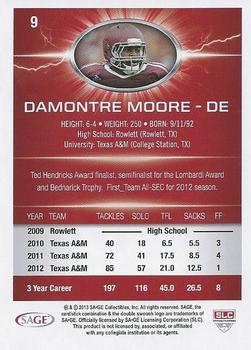 2013 SAGE HIT #9 Damontre Moore Back