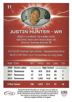 2013 SAGE HIT #11 Justin Hunter Back