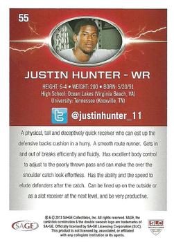 2013 SAGE HIT #55 Justin Hunter Back
