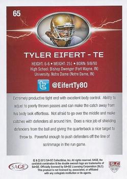 2013 SAGE HIT #65 Tyler Eifert Back