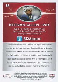 2013 SAGE HIT #85 Keenan Allen Back