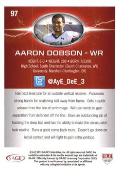 2013 SAGE HIT #97 Aaron Dobson Back