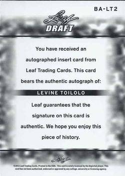 2013 Leaf Metal Draft #BA-LT2 Levine Toilolo Back
