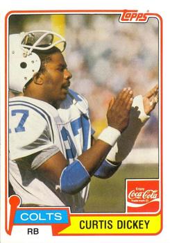 1981 Topps Coca-Cola Baltimore Colts #3 Curtis Dickey Front