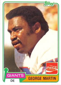 1981 Topps Coca-Cola New York Giants #7 George Martin Front