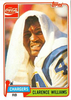 1981 Topps Coca-Cola San Diego Chargers #10 Clarence Williams RB Front