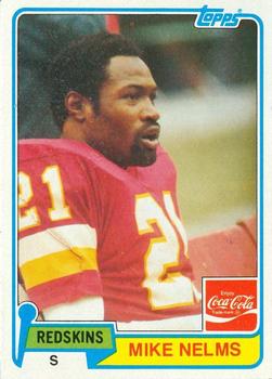 1981 Topps Coca-Cola Washington Redskins #7 Mike Nelms Front