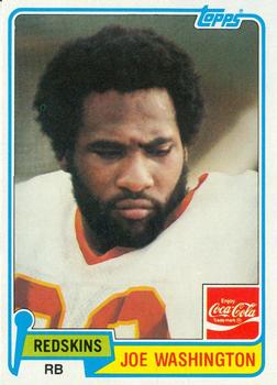 1981 Topps Coca-Cola Washington Redskins #11 Joe Washington Front
