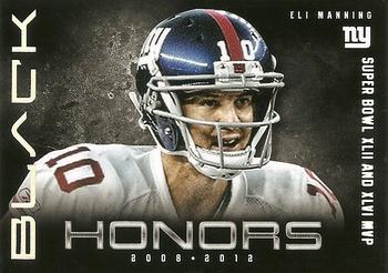2012 Panini Black - Honors #13 Eli Manning Front