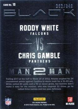 2012 Panini Black - Man 2 Man #15 Chris Gamble / Roddy White Back