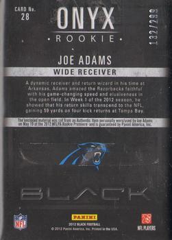 2012 Panini Black - Onyx Rookie Materials #28 Joe Adams Back