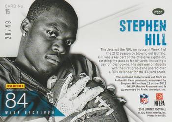 2012 Panini Limited - Blue Chip Shoes #15 Stephen Hill Back