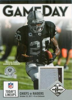 2012 Panini Limited - Game Day Materials #1 Darren McFadden Front