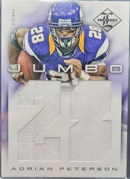 2012 Panini Limited - Jumbo Jerseys Jersey Number #20 Adrian Peterson Front