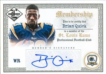2012 Panini Limited - Membership Autographs #26 Brian Quick Front