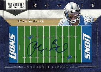 2012 Panini Prominence - Rookie NFL Field Autographs #225 Ryan Broyles Front