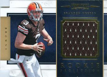 2012 Panini Prominence - Rookie Projection Materials #18 Brandon Weeden Front