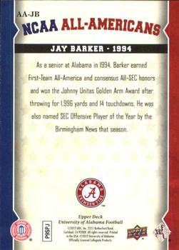 2012 Upper Deck University of Alabama - All Americans #AA-JB Jay Barker Back