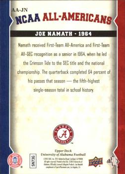 2012 Upper Deck University of Alabama - All Americans #AA-JN Joe Namath Back