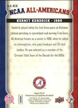2012 Upper Deck University of Alabama - All Americans #AA-KK Kermit Kendrick Back