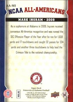 2012 Upper Deck University of Alabama - All Americans #AA-MI Mark Ingram Back