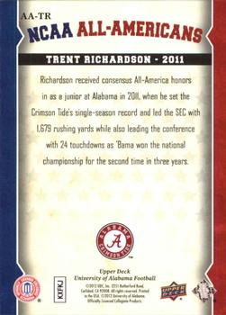 2012 Upper Deck University of Alabama - All Americans #AA-TR Trent Richardson Back