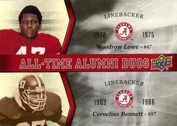 2012 Upper Deck University of Alabama - All Time Alumni Duos #ATAD-LB Woodrow Lowe / Cornelius Bennett Front