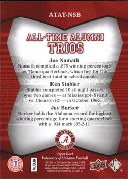 2012 Upper Deck University of Alabama - All Time Alumni Trios #ATAT-NSB Ken Stabler / Joe Namath / Jay Barker Back