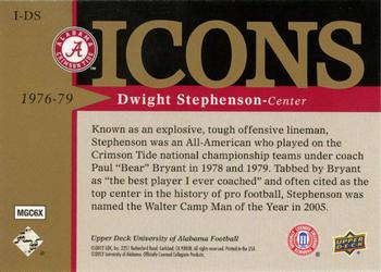 2012 Upper Deck University of Alabama - Icons #IDS Dwight Stephenson Back