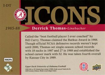 2012 Upper Deck University of Alabama - Icons #IDT Derrick Thomas Back