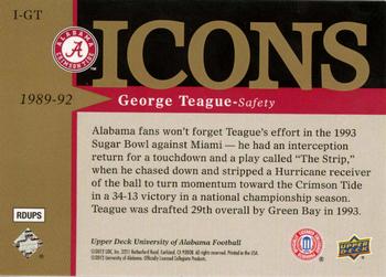 2012 Upper Deck University of Alabama - Icons #IGT George Teague Back