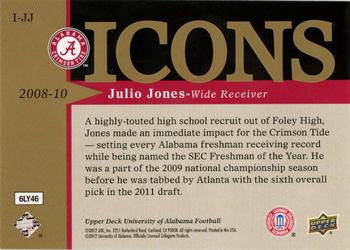 2012 Upper Deck University of Alabama - Icons #IJJ Julio Jones Back