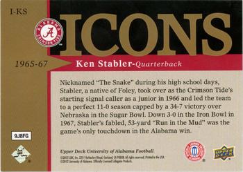 2012 Upper Deck University of Alabama - Icons #IKS Ken Stabler Back