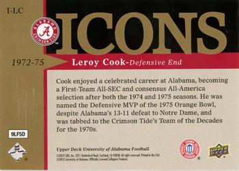 2012 Upper Deck University of Alabama - Icons #ILC Leroy Cook Back