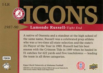 2012 Upper Deck University of Alabama - Icons #ILR Lamonde Russell Back