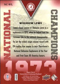 2012 Upper Deck University of Alabama - National Champions #NCWL Woodrow Lowe Back