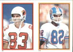 1984 Topps Stickers #26 / 176 Pat Tilley / Zack Thomas Front