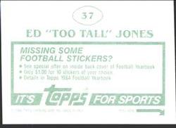 1984 Topps Stickers #37 Ed 