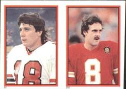 1984 Topps Stickers #52 / 202 Mick Luckhurst / Nick Lowery Front