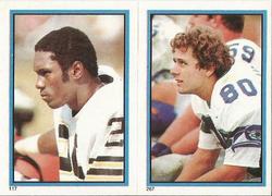1984 Topps Stickers #117 / 267 Johnnie Poe / Steve Largent Front